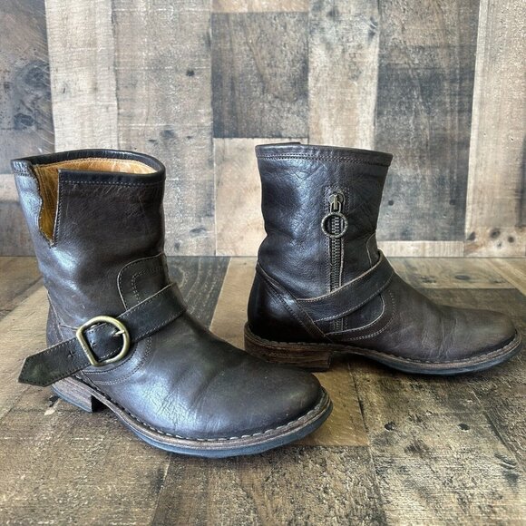 Fiorentini Baker Side Zip Ankle Brown Boots Womens EUR 35 US 5 - Picture 12 of 12